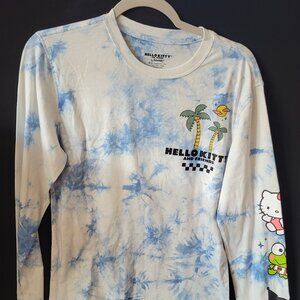 Hello Kitty tye dye multi design adult long sleeve size small